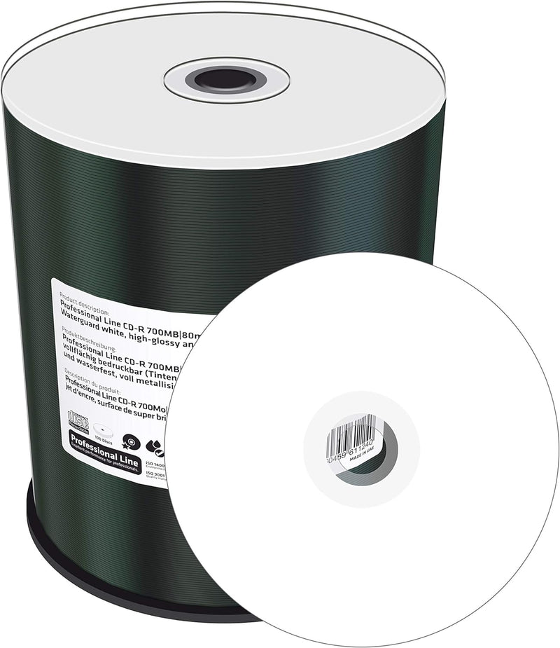 MediaRange Professional Line CD-R 700MB|80min 52-fache Schreibgeschwindigkeit, vollflächig bedruckba