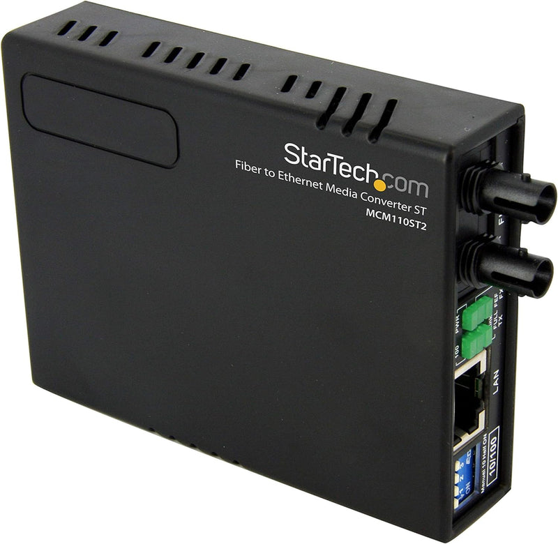 StarTech.com 10/100 Mbit/s Fast Ethernet Multimode ST LWL / Glasfaser Kupfer Medienkonverter - 2km