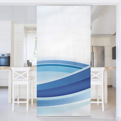 Bilderwelten Raumteiler Blue Wave Composition 250x120cm inkl. transparenter Halterung, inkl. transpa