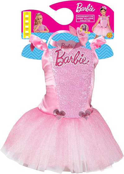 RUBIE'S Barbie Offizielles Barbie-Kostüm Barbie Ballerina Tutu Kleid 9-10 Jahre - 129 à 140cm, Barbi