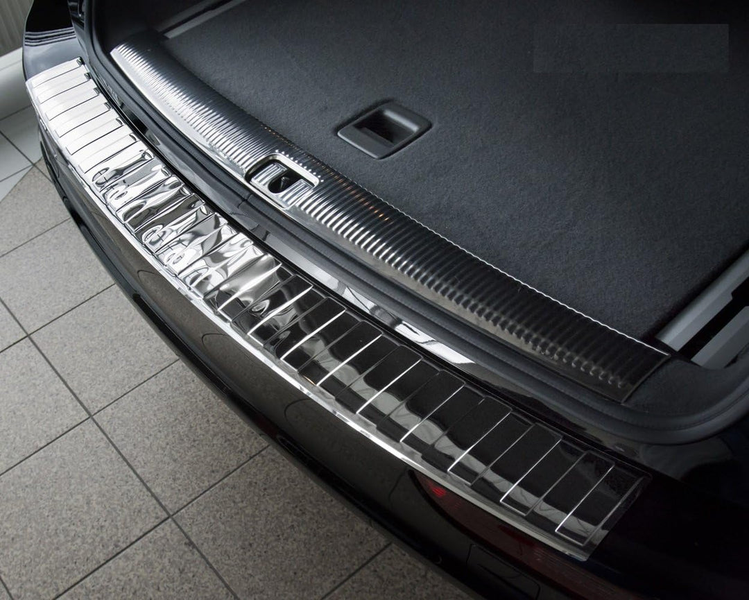 Avisa Chrom Edelstahl Heckstossstangenschutz kompatibel mit Audi Q5 2008-2012 & 2012- 'Ribs'