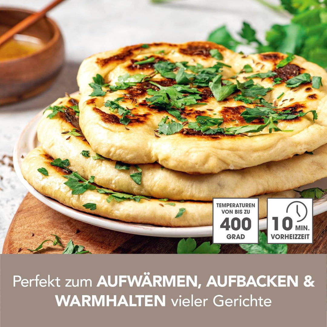 GOURMETmaxx Elektrischer Pizza-Ofen inkl. Pizzastein | Pizza-Maker mit 1800 Watt & Timerfunktion | 3