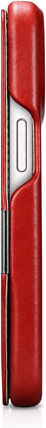 Mobiskin Hülle für iPhone 15 PRO (6,1 Zoll), Handyhülle mit Leder, Case kompatibel mit MagSafe, Schu