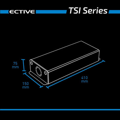 ECTIVE Reiner Sinsus Wechselrichter TSI 10-1000W, USB, 12V auf 230V, Überlastschutz, Überhitzungssch