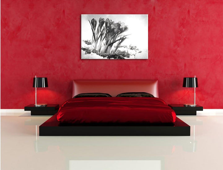 Pixxprint Frühling florwer Hintergrund als Leinwandbild/Grösse: 100x70 cm/Wandbild/Kunstdruck/fertig