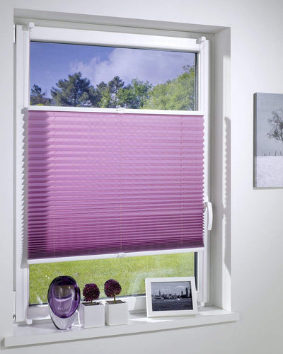 DecoProfi Plissee, Stoff, Flieder, 90 cm x 130 cm, 90 cm x 130 cm