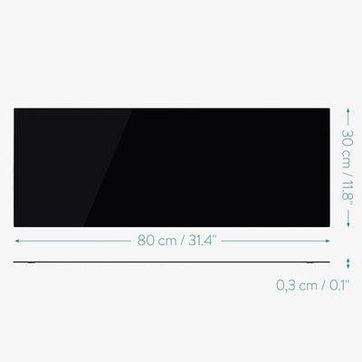 Navaris Magnettafel Magnetboard aus Glas - 80x30cm Tafel magnetisch zum Beschriften - Notizboard Mag