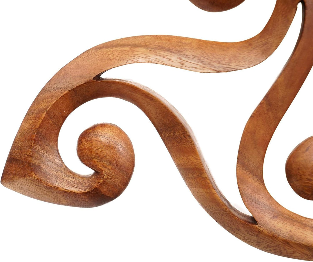 Windalf Pagan Celtic Holzbild Sheena Ø 30 cm Keltische Triskele als Wandornament Fairy Bohemian Gesc