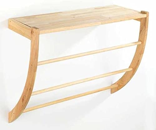 WENKO Wandregal Norway, hochwertiges Regal mit Ablage und 3 Handtuchstangen für Handtücher & Kleidun