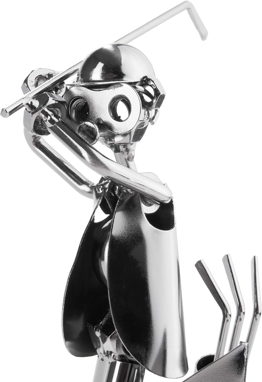 BRUBAKER Schraubenmännchen Golfer - Handarbeit Eisenfigur Metallmännchen Golf - Metallfigur Geschenk