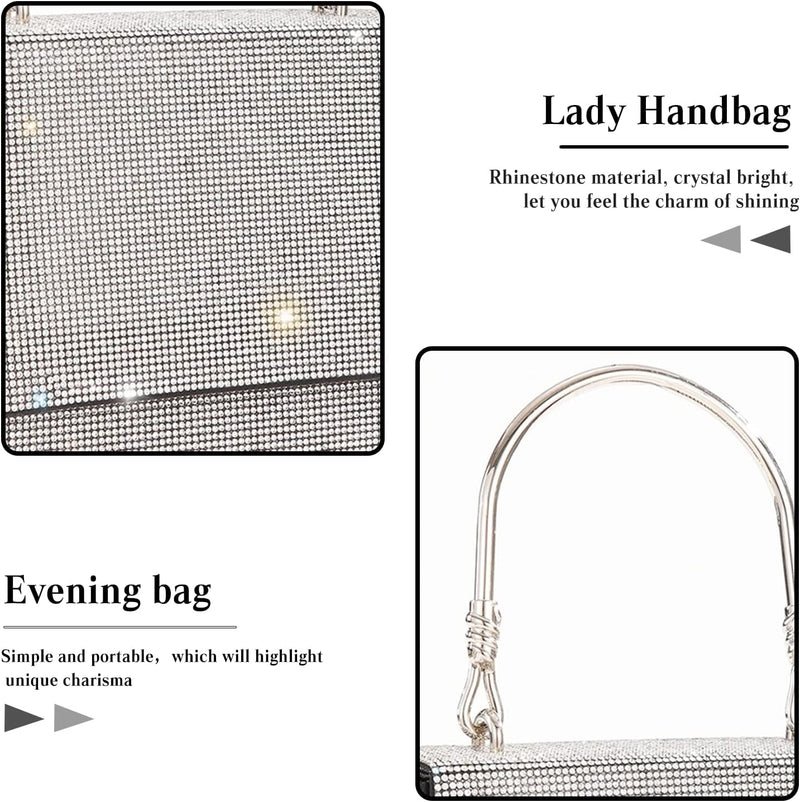 CORIOS Abendtasche Damen Strasssteine Handtasche Diamant Clutch Bag Shiny Strass Handtasche Klein Ta