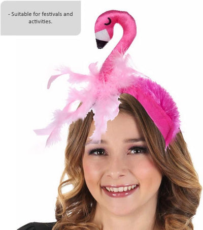 Amosfun 3 Stück Flamingo-Stirnband Flamingo-Kopfschmuck für Hawaii-Karneval Tropisches Party-Haar-Ac