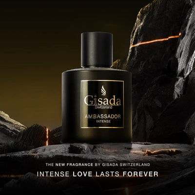 Gisada - Ambassador Intense Set | Geschenkset | Eau de Parfum 50 ml & Duschgel 100 ml | Würziger, fr