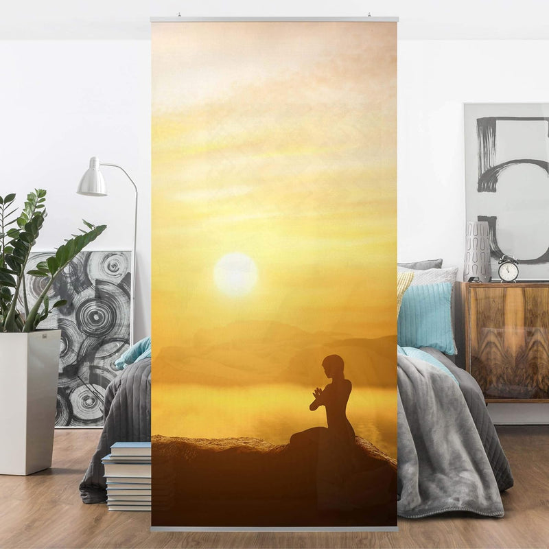 Bilderwelten Raumteiler Yoga Meditation 250x120cm ohne Halterung 250x120cm without hanger, 250x120cm