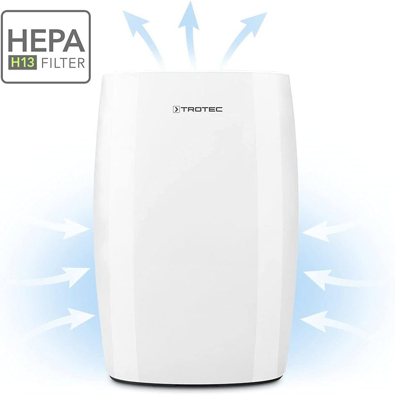 TROTEC Luftreiniger AirgoClean 150 E – HEPA Filter für Allergiker – Räume bis 42 m²/105 m³, Gebläses