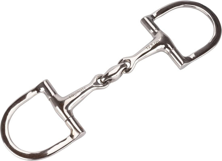 Equinate D-Ring Trense Edelstahl 16mm doppelt gebrochen 14,5cm - Anatomisch geformtes maulfreundlich