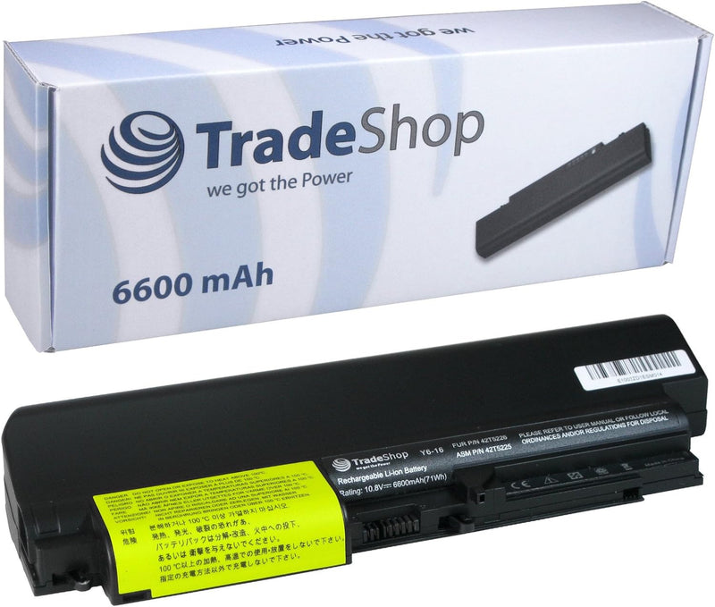 Trade-Shop Premium Laptop Notebook AKKU 6600mAh für IBM Lenovo R400 R-400 T400 T-400 2764 7417 T61 1