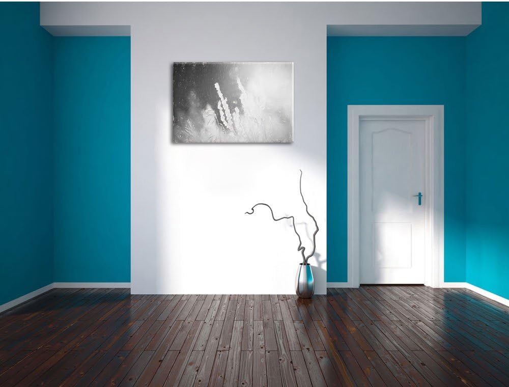 Pixxprint Gräser im Sonnenuntergang als Leinwandbild/Grösse: 100x70 cm/Wandbild/Kunstdruck/fertig be