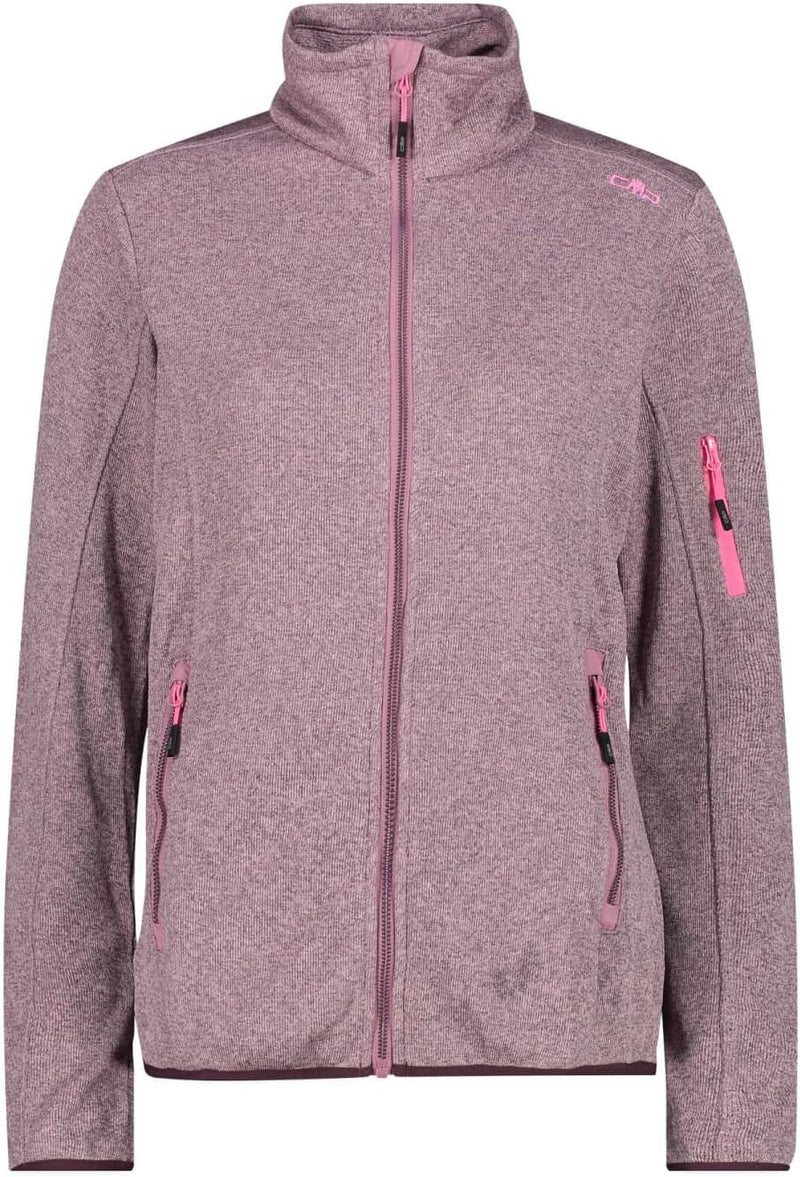 CMP Damen Lightweight Knitted Fleece Jacket With Mesh WOMAN JACKET XXS Fard-lighter, XXS Fard-lighte