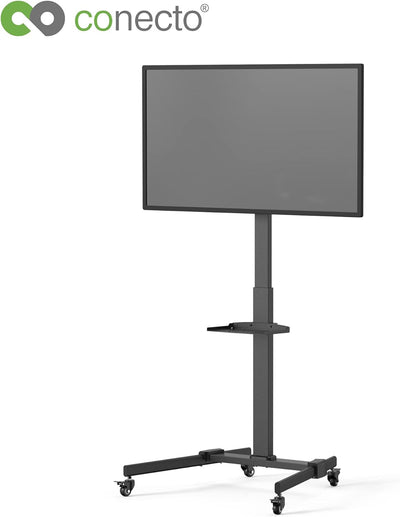 conecto TV Standfuss für Bildschirme/Monitore, mobil und höhenverstellbar von 81-140 cm (32-55 Zoll)