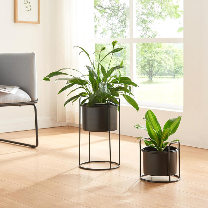 [en.casa] Pflanzenständer Osen 2er Set Blumentopfständer Blumentofphalter Pflanzenregal in 2 Grössen