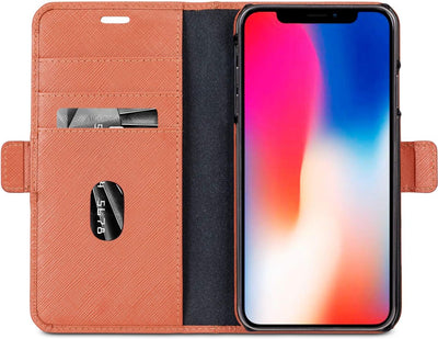 dbramante1928 Echtleder Schutzhülle für Apple iPhone Xs Max [Modell: New York I Saffiano-Leder I 2in