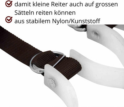 AMKA Western Steigbügel Set für Kinder Westernsattel Steigbügel Kindersteigbügel Set auch für Holzpf