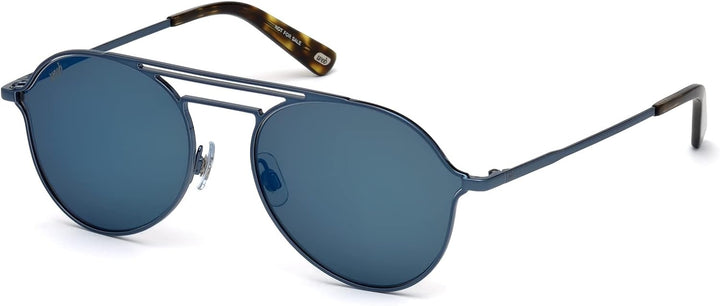 WEB Unisex-Erwachsene WE0230 90X 56 Brillengestelle, Blau (Blu LucBlu Specchiato), 56.0