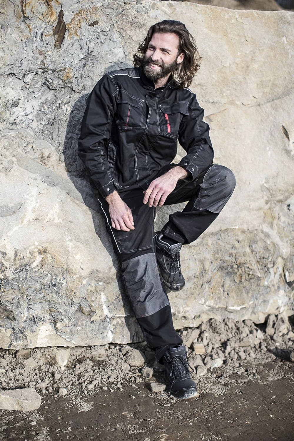 Herren Bundhose 20158 schwarz/rot (56)