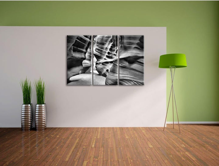 Pixxprint Antelope Canyon Arizona als Leinwandbild/Grösse: 3 Teilig (120x80) / Wandbild/Kunstdruck/f