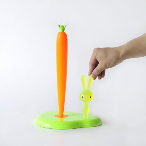 Alessi "BUNNY & CARROT" Küchenrollenhalter aus thermoplastischem Harz, grün, 29,4cm, Grün