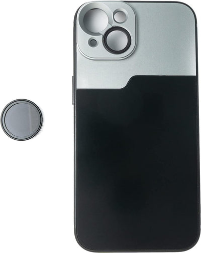 SYSTEM-S CPL Filter Circular Polarizer Linse mit Hülle in Schwarz für iPhone 14