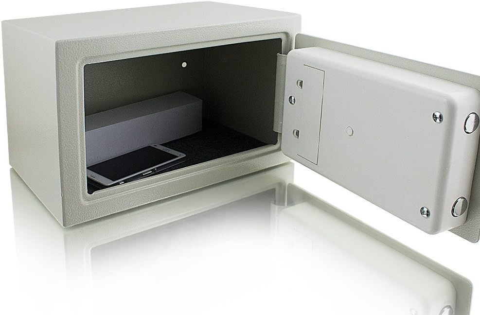 Elektronischer Möbeltresor Minitresor Wandtresor Wandsafe Schranktresor Geldsafe Lichtgrau Masse(B/H