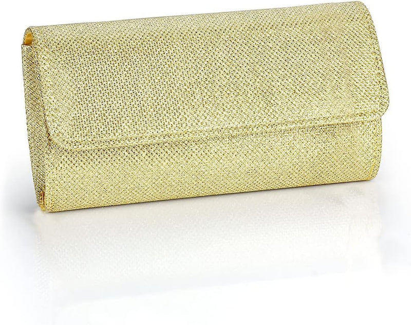 CORIOS Damen Clutch Tasche Pailletten Abendtasche Glitzernde Handtasche mit Abnehmbarer Kette Brautt