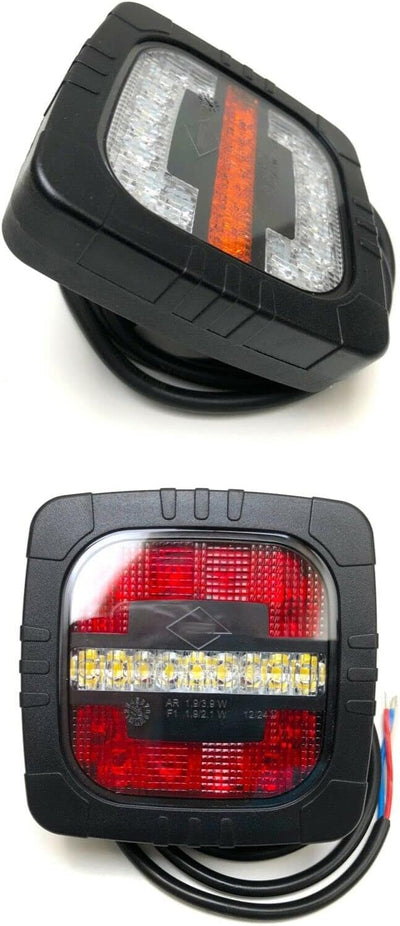 MelTruck® LED Positionsleuchte mit Blinker + Rückleuchte E9 für Anhänger Traktor Schlepper SET