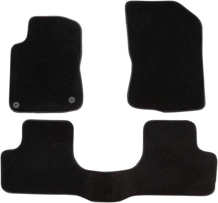 DBS Autofussmatte - nach Mass - 3-teilig - Anti Rutsch - hochwertiger Nadelfilz 1000g/m² - Velours F