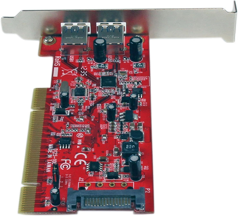 StarTech.com 2 Port USB 3.0 SuperSpeed PCI Schnittstellenkarte mit SATA-Stromanschluss - 2x USB 3.0