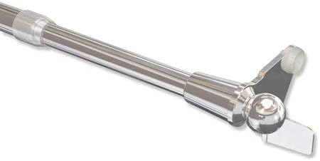 Interdeco Klemmstangen (2 Stück), Klemmfix Scheibenstangen Chrom in 10/8 mm Ø, Avanti, 30-40 cm ausd