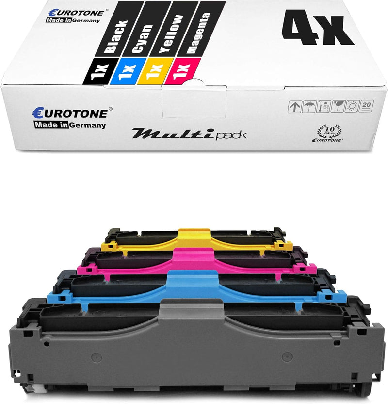 4X Müller Printware kompatibler Toner für HP Laserjet Pro 300 Color M 351 A ersetzt CE410X-13A 305A