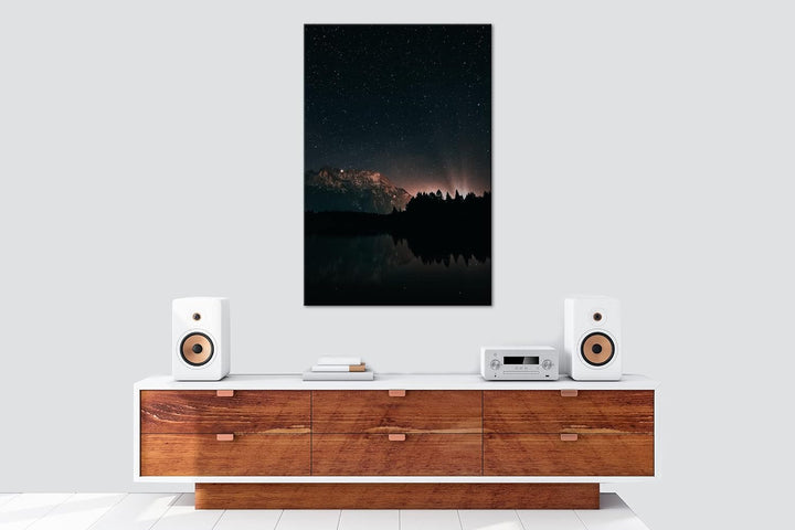 deyoli Erhellende Nacht Format: 80x60 als Leinwandbild, Motiv fertig gerahmt auf Echtholzrahmen, Hoc