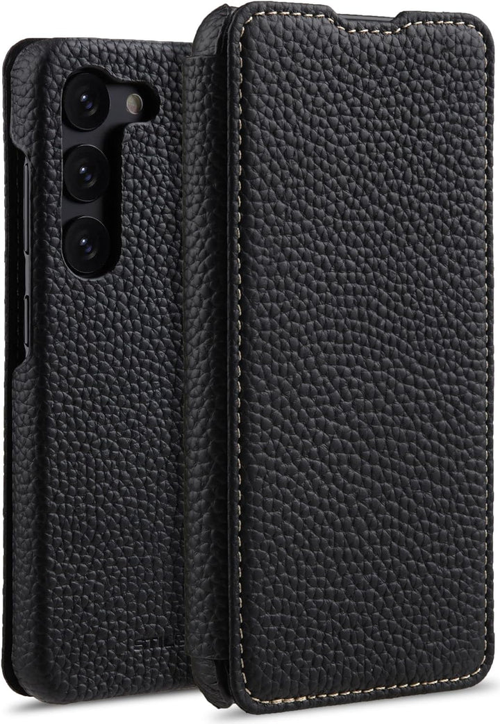 STILGUT Book Case kompatibel mit Samsung Galaxy S23 Hülle aus Leder, Lederhülle, Klapphülle, Handyhü