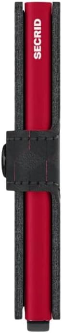Secrid Unisex-Erwachsene Miniwallet Optical Black-Red Reisezubehör-Brieftasche, Talla única