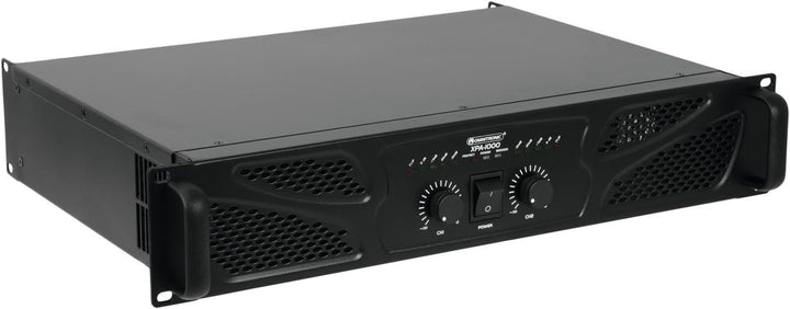 Omnitronic XPA-1000 Endstufe | Stereo-PA-Verstärker mit Limiter, 2 x 500 W / 4 Ohm, 2 x 375 W / 8 Oh