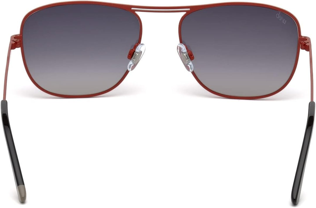 Web Unisex-Erwachsene WE0199 66C 55 Brillengestelle, Rot (Rosso LucFumo Specchiato), 55.0