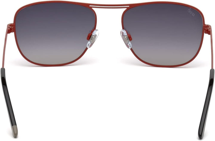 Web Unisex-Erwachsene WE0199 66C 55 Brillengestelle, Rot (Rosso LucFumo Specchiato), 55.0