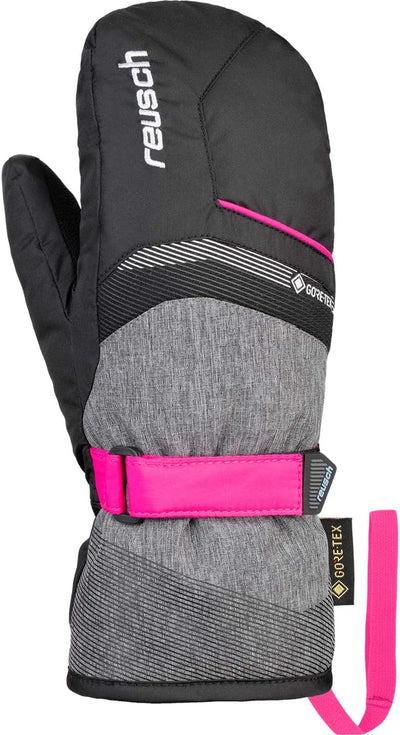 Reusch Bolt GTX Junior Mitten blck/blck melang/pink glo 5.5, blck/blck melang/pink glo 5.5