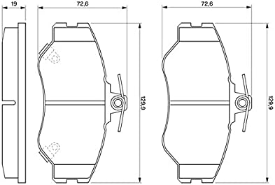 Bosch BP179 Bremsbeläge - Vorderachse - ECE-R90 Zertifizierung - vier Bremsbeläge pro Set