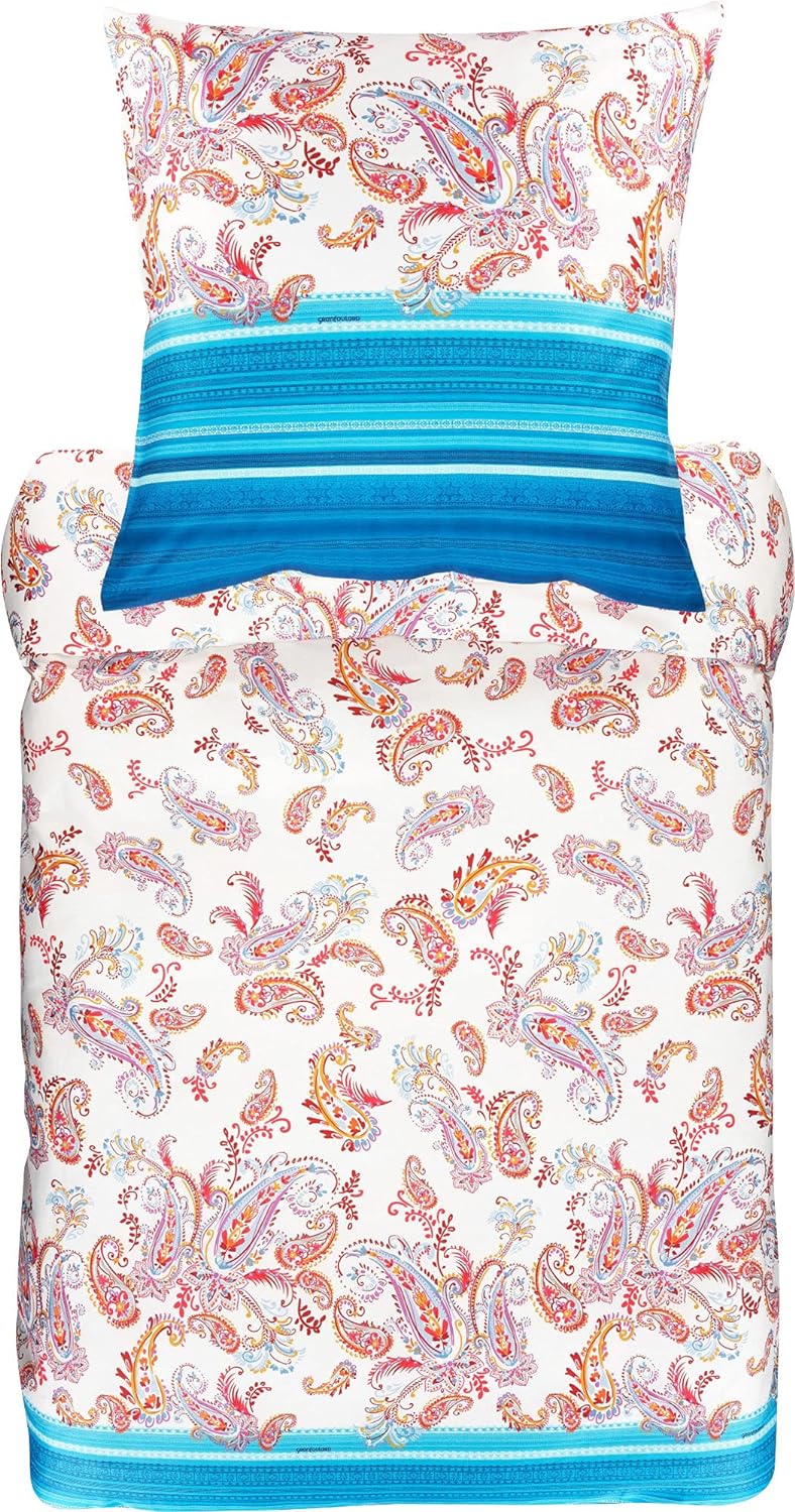 Bassetti Bettwäsche Set, Baumwolle, Azur, 135x200 135x200 Azur, 135x200 Azur