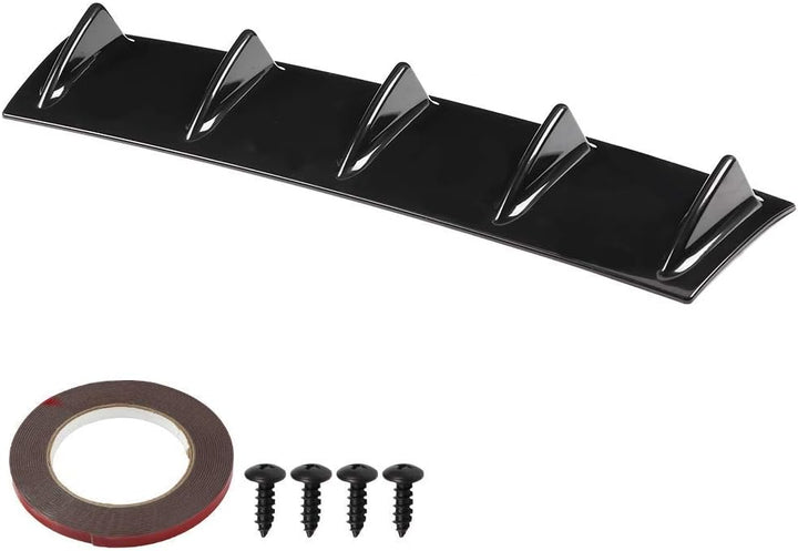 KIMISS Universal Bumper Lippendiffusor Splitter, Auto Heckstossstange Chassis Shark Fin Spoiler Wing