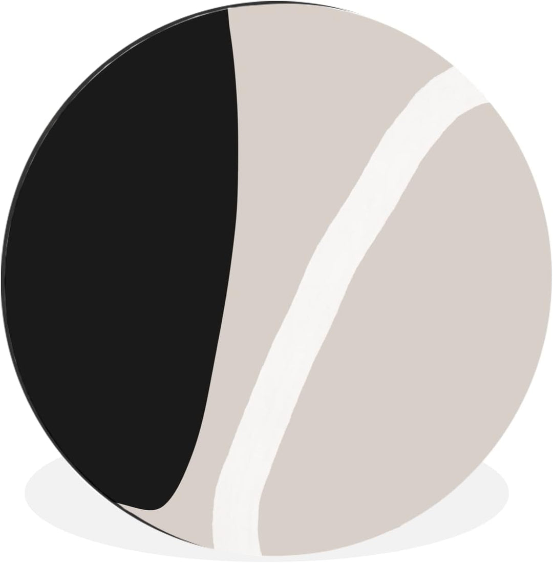 MuchoWow Wandbild Rund Wanddeko Deko Wohnzimmer Bilder 30x30 cm Pastell - Minimalismus - Formen, 30x